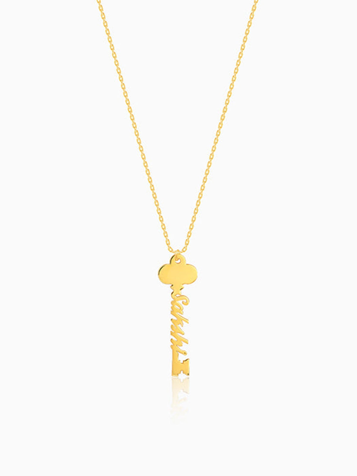 Golden Personalised Key Pendant