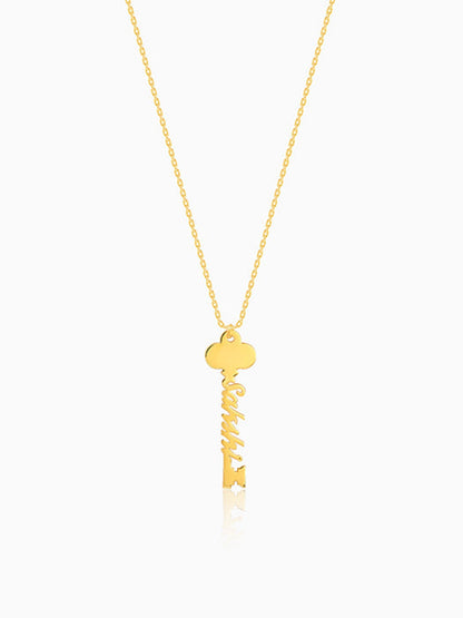 Golden Personalised Key Pendant