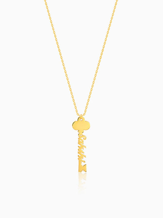 Golden Personalised Key Pendant