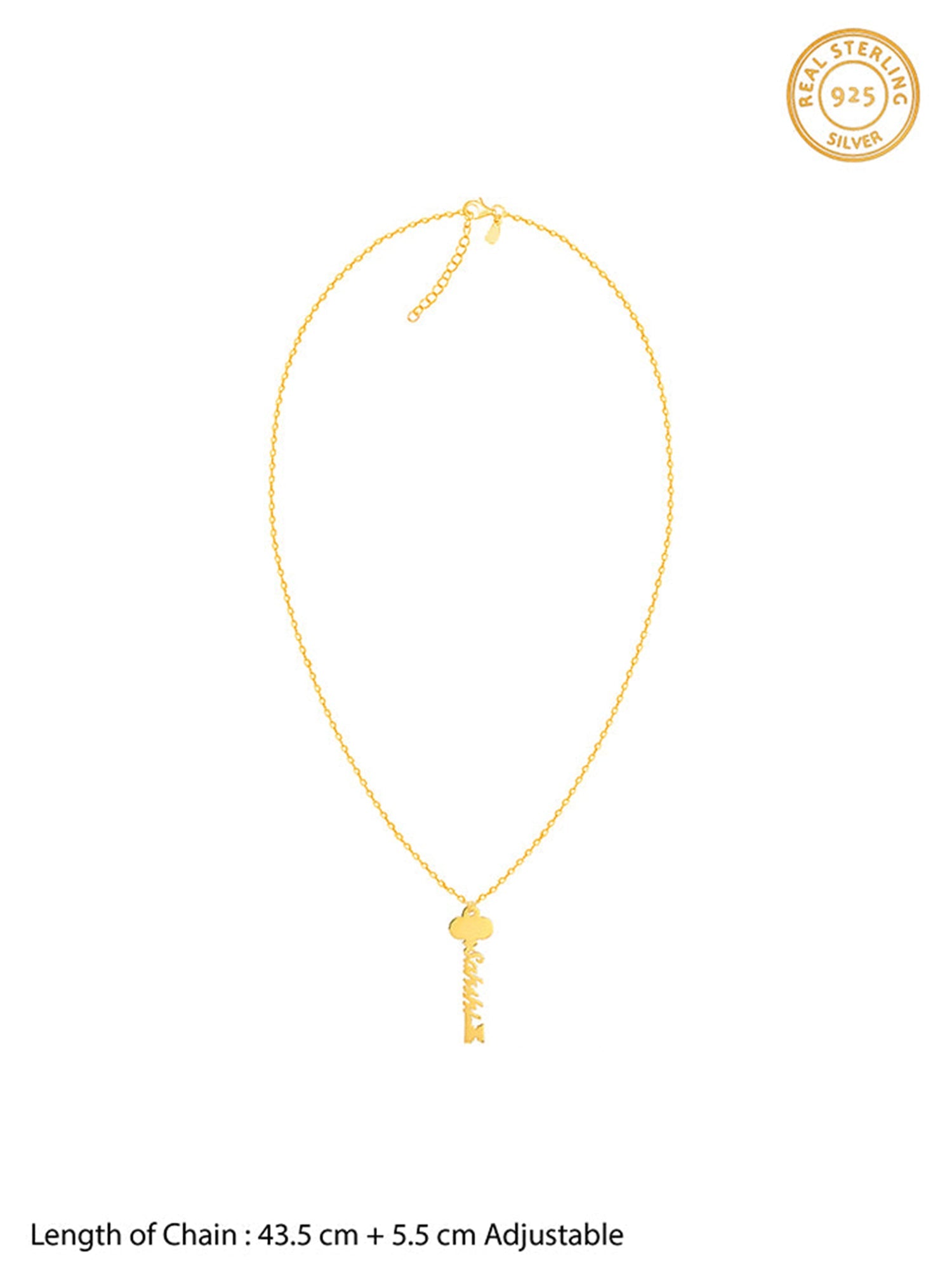 Golden Personalised Key Pendant