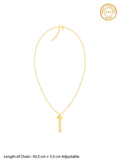 Golden Personalised Key Pendant