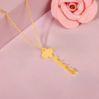 Golden Personalised Key Pendant