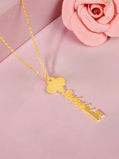 Golden Personalised Key Pendant