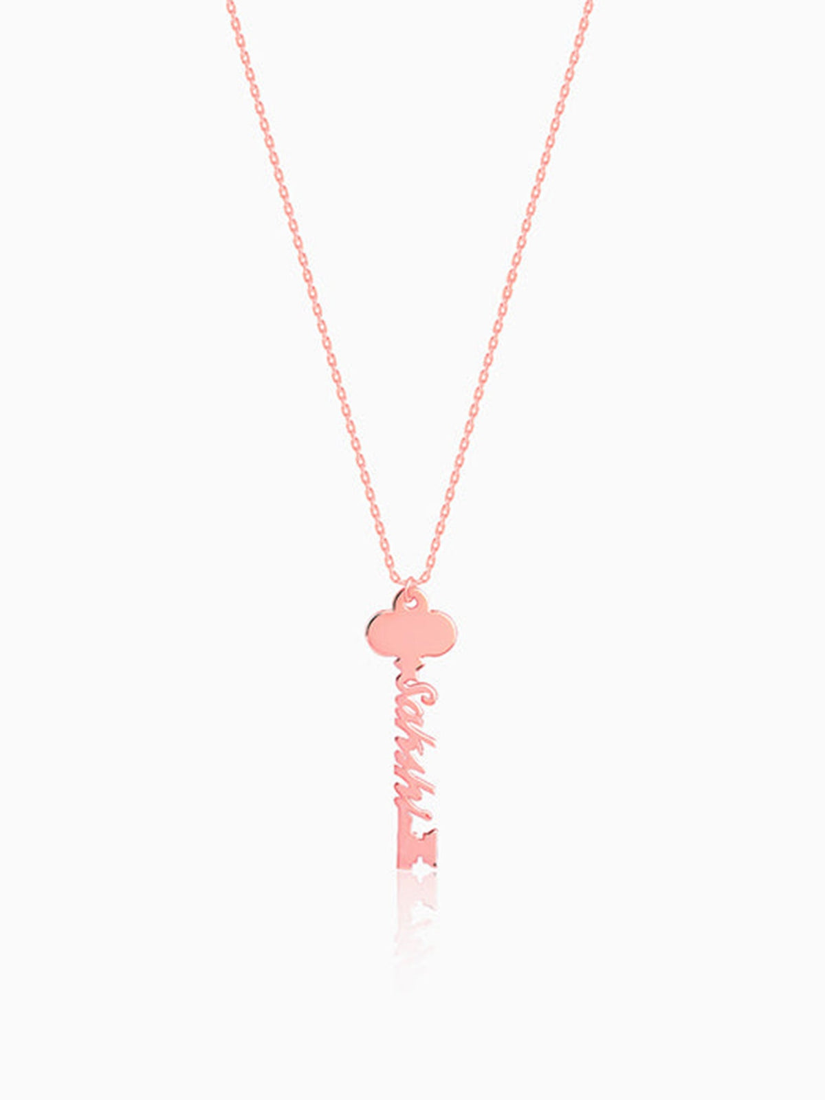 Rose Gold Personalised Key Pendant