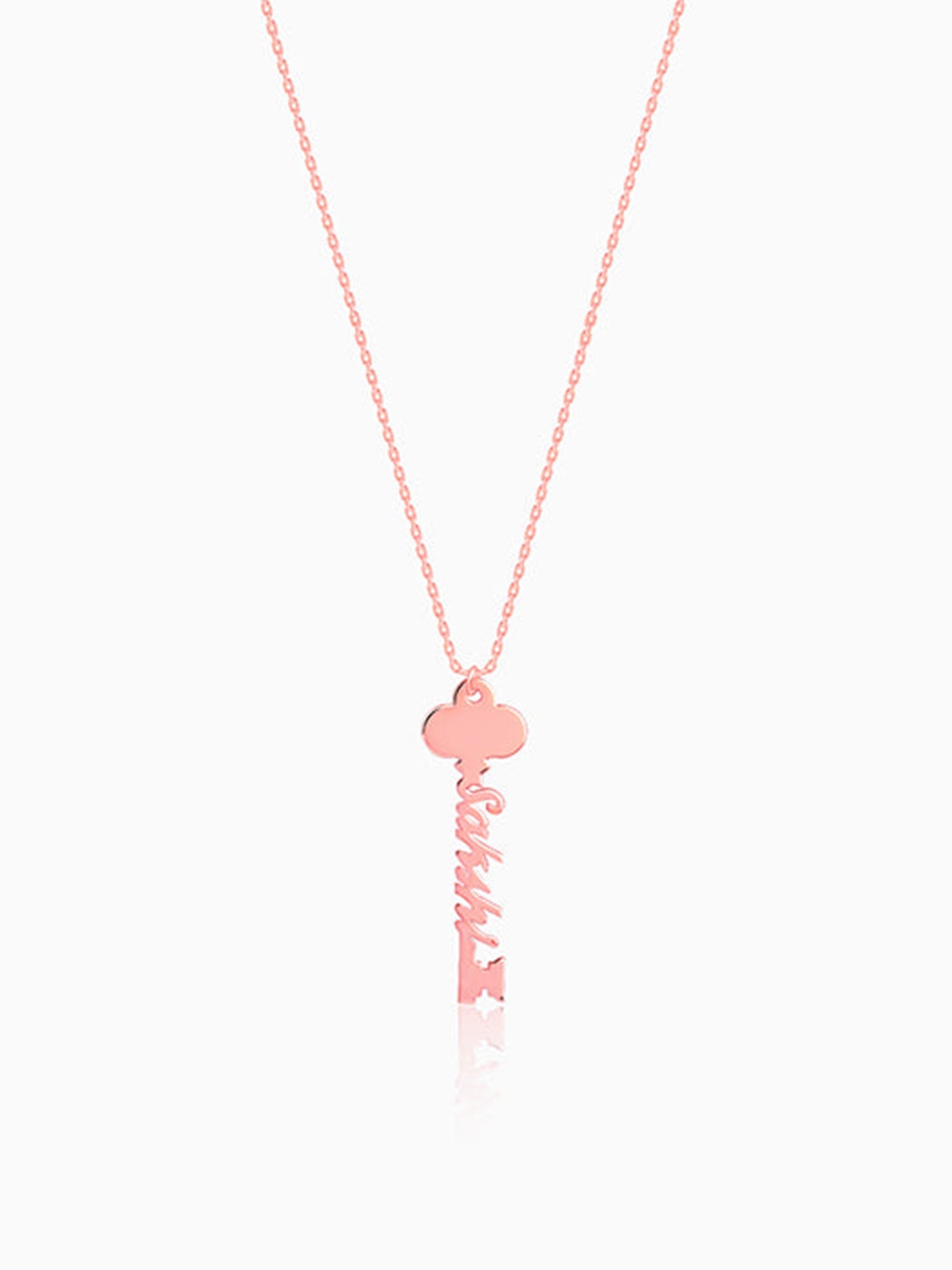 Rose Gold Personalised Key Pendant