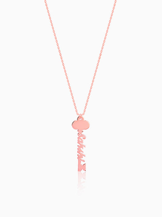 Rose Gold Personalised Key Pendant