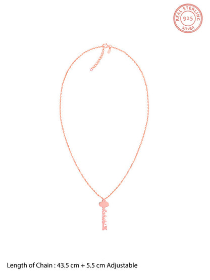 Rose Gold Personalised Key Pendant
