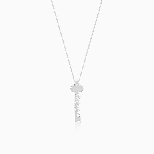 Silver Personalised Key Pendant