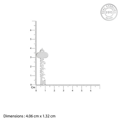 Silver Personalised Key Pendant