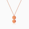Rose Gold Personalised The Pair Initial Necklace
