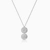 Silver  Personalised The Pair Initial Necklace