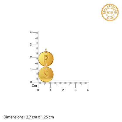 Golden Personalised The Pair Initial Necklace