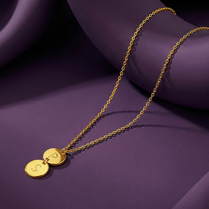 Golden Personalised The Pair Initial Necklace