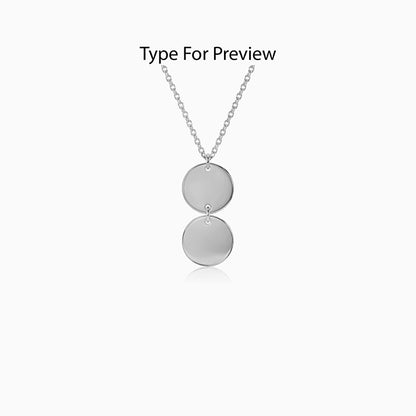 Silver  Personalised The Pair Initial Necklace