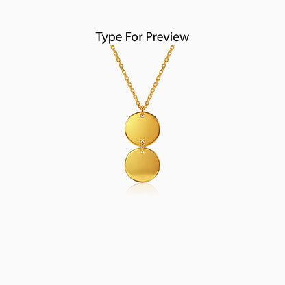 Golden Personalised The Pair Initial Necklace