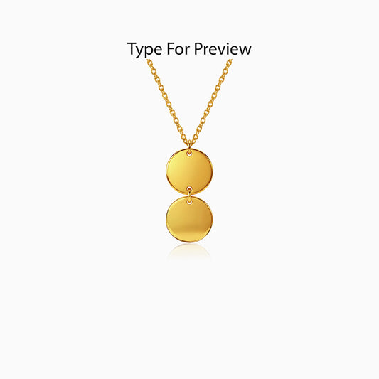 Golden Personalised The Pair Initial Necklace