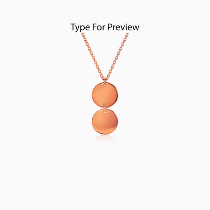 Rose Gold Personalised The Pair Initial Necklace