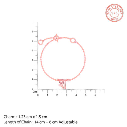 Rose Gold Personalised Hindi Initial Bracelet