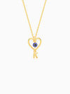 Golden Personalised Evil Eye Heart Initial Pendant