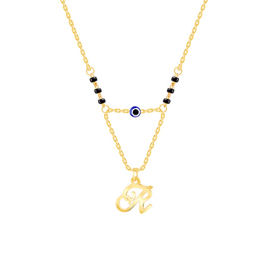 Golden Personalised Evil Eye Mangalsutra Necklace