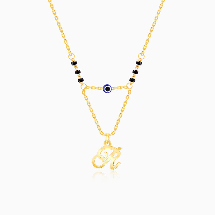 Golden Personalised Evil Eye Mangalsutra Necklace