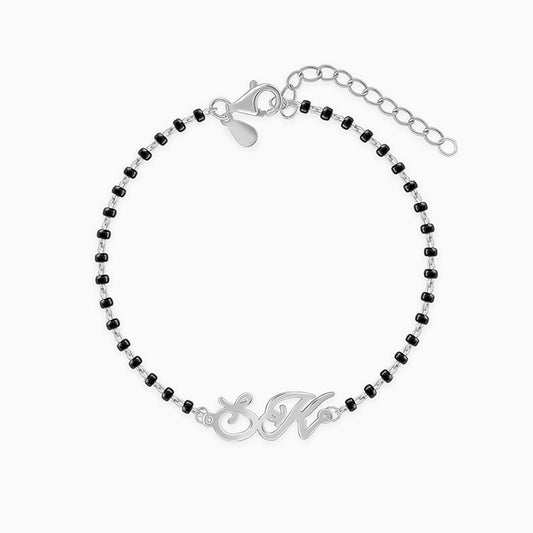 Silver Personalised Eternal Initial Mangalsutra Bracelet