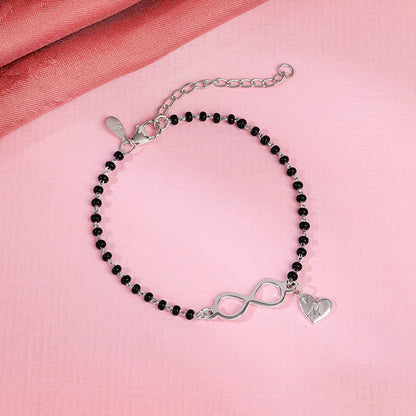 Silver Personalised Infinity Love Mangalsutra Bracelet
