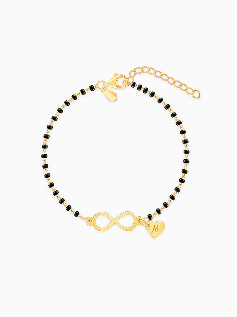 Golden Personalised Infinity Love Mangalsutra Bracelet