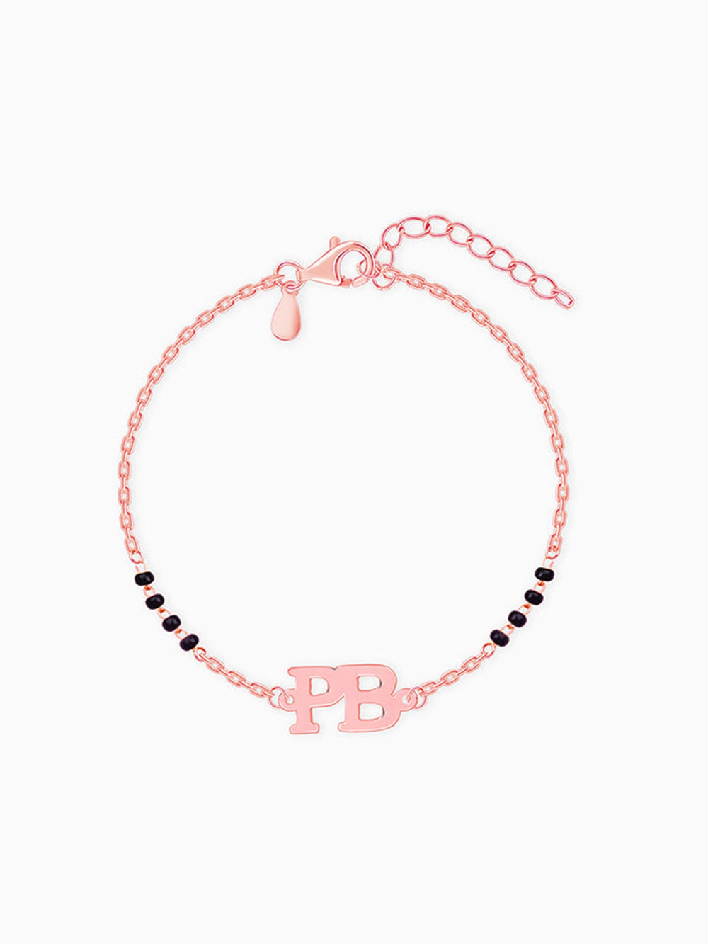 Rose Gold Personalised Signature Initial Mangalsutra Bracelet