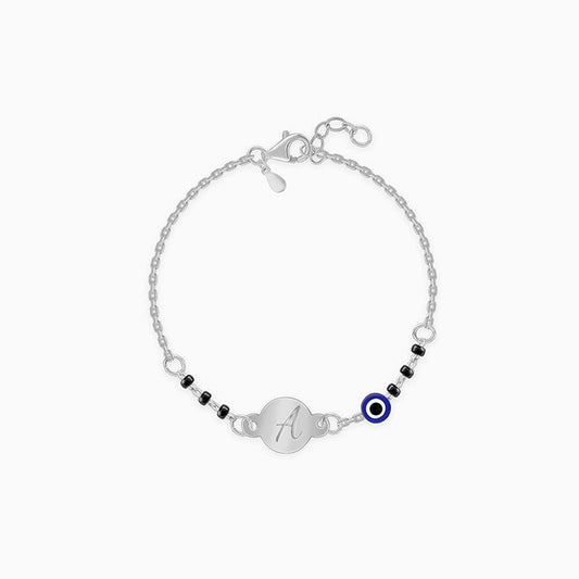 Silver Personalised Nazariya Kids Bracelet (0 - 2 Years)