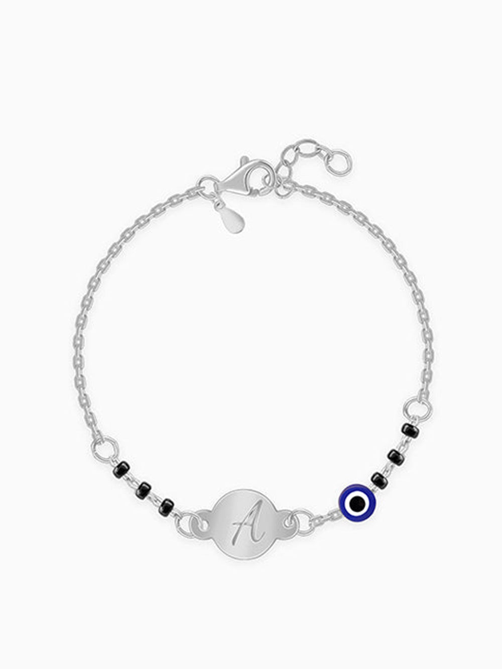 Silver Personalised Nazariya Kids Bracelet (0 - 2 Years)