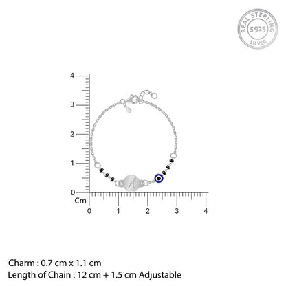 Silver Personalised Nazariya Kids Bracelet (0 - 2 Years)