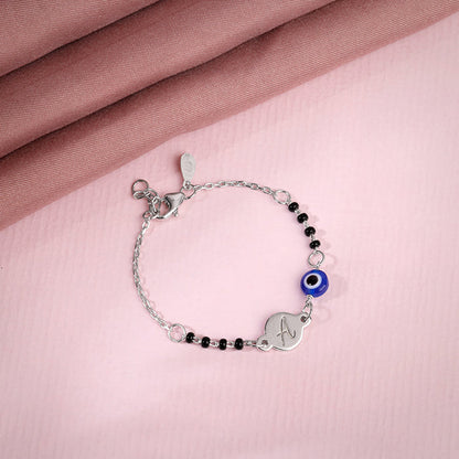 Silver Personalised Nazariya Kids Bracelet (0 - 2 Years)