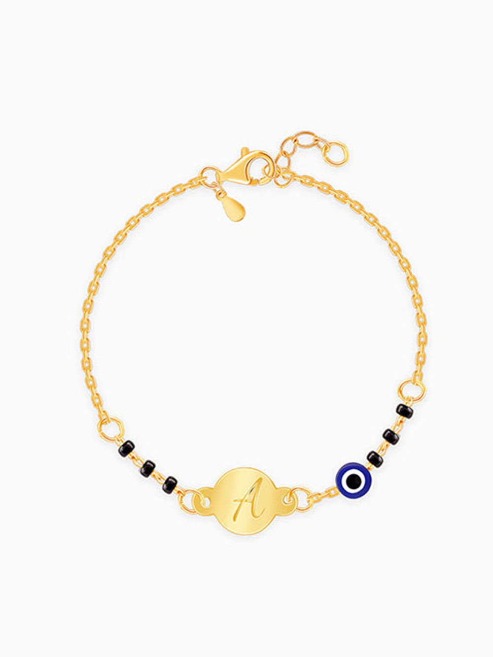 Golden Personalised Nazariya Kids Bracelet (0 - 2 Years)