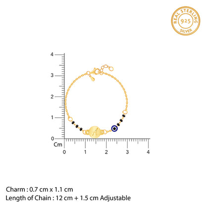 Golden Personalised Nazariya Kids Bracelet (0 - 2 Years)