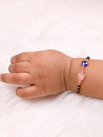 Rose Gold Personalised Nazariya Kids Bracelet (0 - 2 Years)