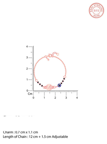 Rose Gold Personalised Nazariya Kids Bracelet (0 - 2 Years)