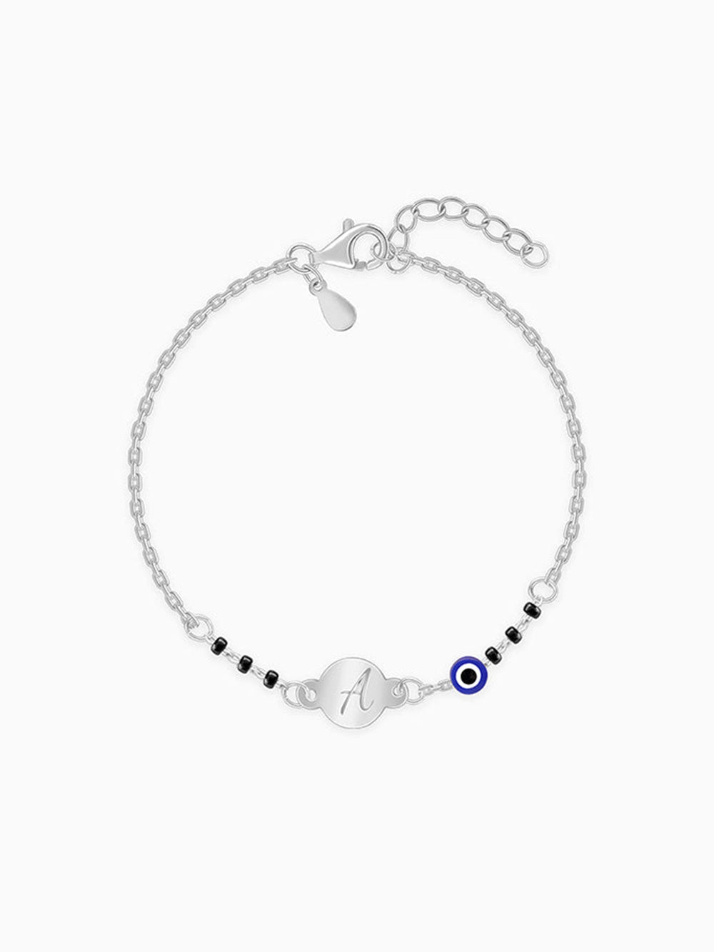 Silver Personalised Nazariya Kids Bracelet (2 - 8 Years)