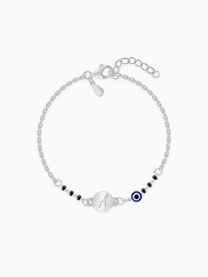 Silver Personalised Nazariya Kids Bracelet (2 - 8 Years)