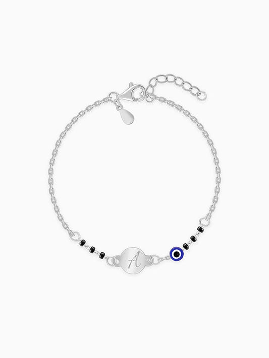 Silver Personalised Nazariya Kids Bracelet (2 - 8 Years)