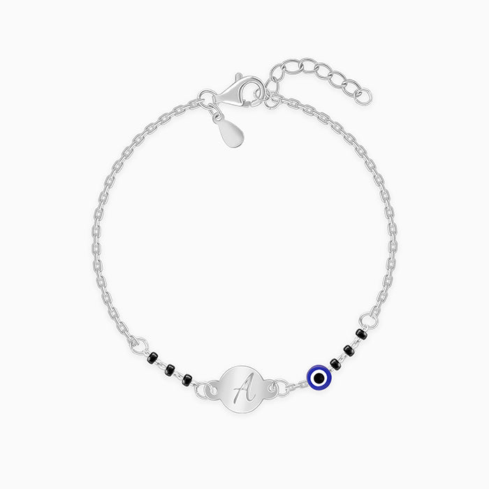 Silver Personalised Nazariya Kids Bracelet (2 - 8 Years)