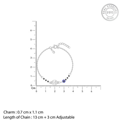 Silver Personalised Nazariya Kids Bracelet (2 - 8 Years)