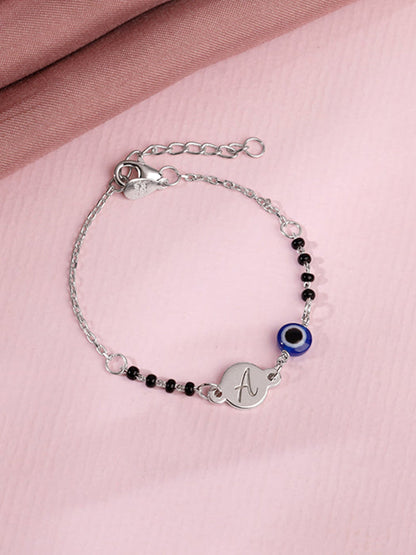 Silver Personalised Nazariya Kids Bracelet (2 - 8 Years)