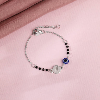 Silver Personalised Nazariya Kids Bracelet (2 - 8 Years)