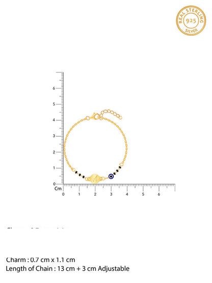 Golden Personalised Nazariya Kids Bracelet (2 - 8 Years)
