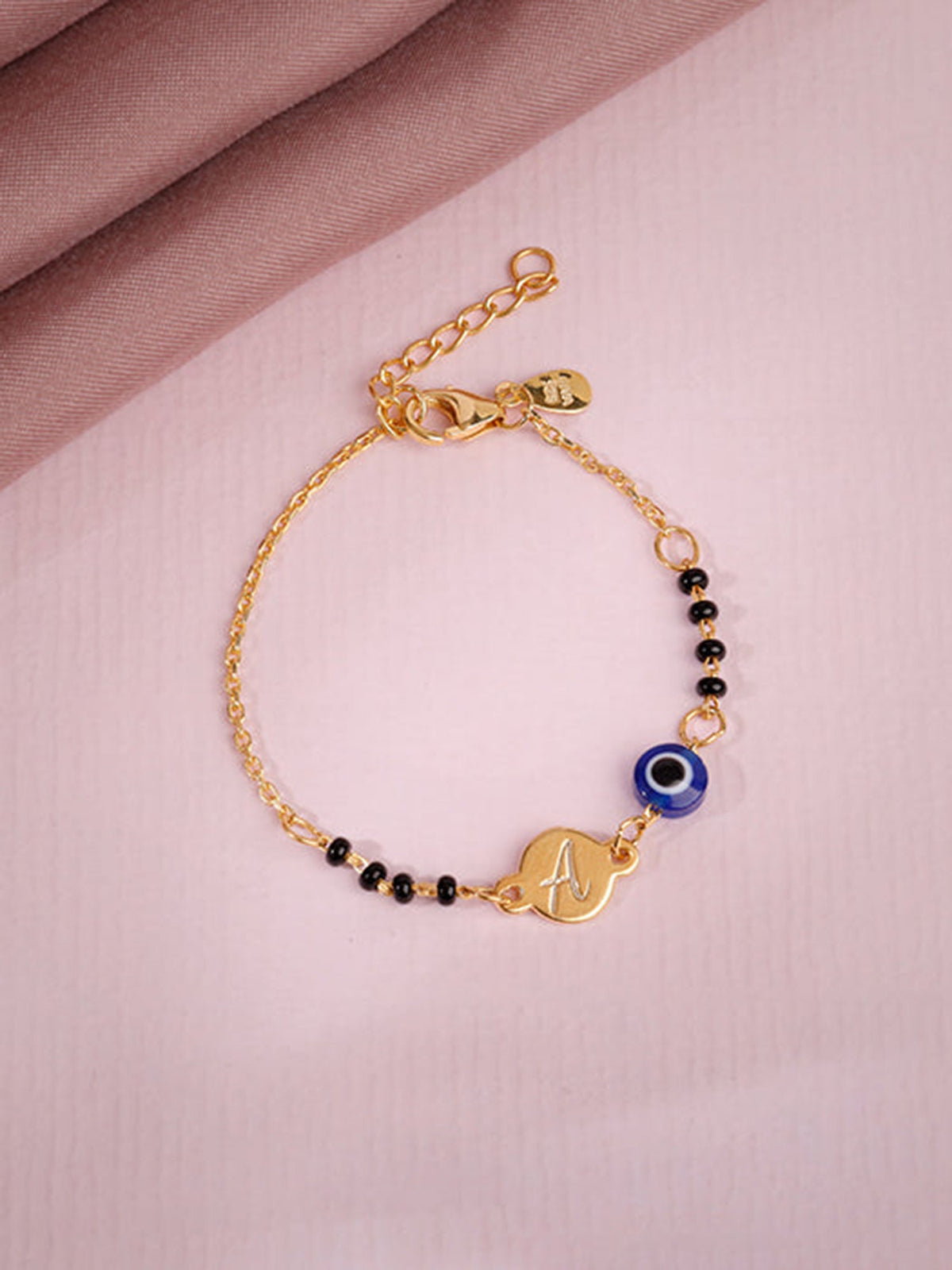 Golden Personalised Nazariya Kids Bracelet (2 - 8 Years)