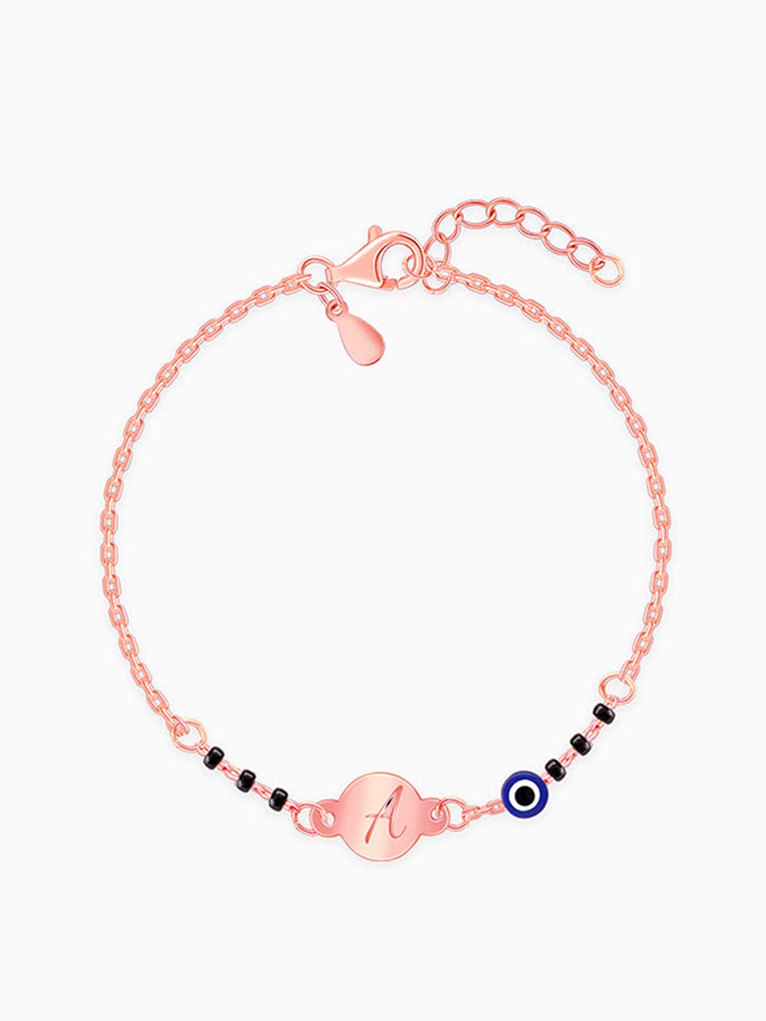 Rose Gold Personalised Nazariya Kids Bracelet (2 - 8 Years)