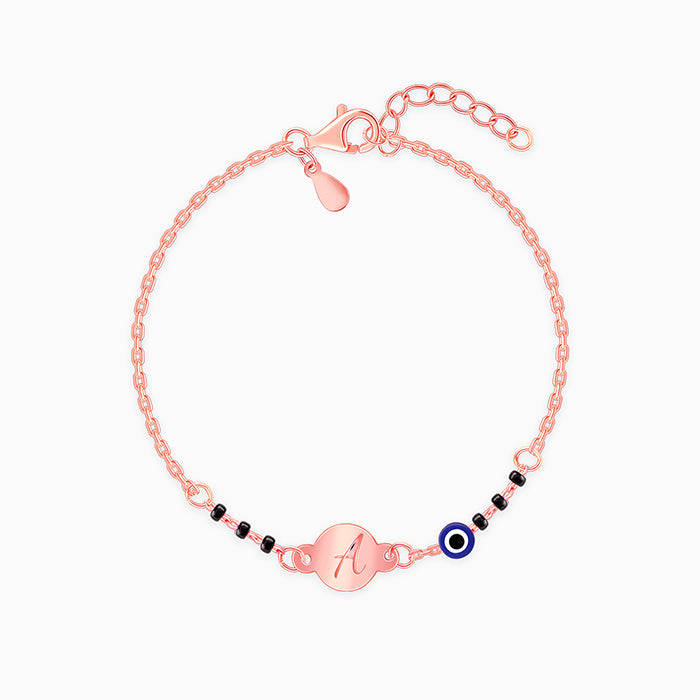 Rose Gold Personalised Nazariya Kids Bracelet (2 - 8 Years)