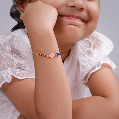 Rose Gold Personalised Nazariya Kids Bracelet (2 - 8 Years)