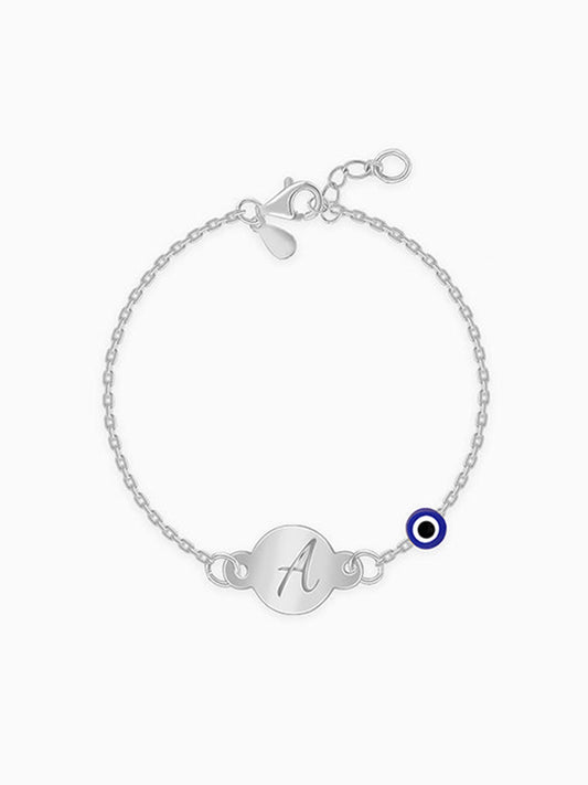 Silver Personalised Envy Gaze Kids Bracelet (0 - 2 Years)